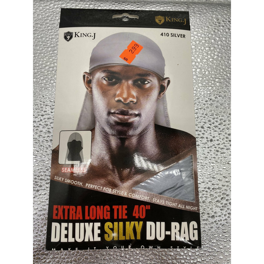 King J Extra Long Tie 40" Deluxe Silky Du-Rag