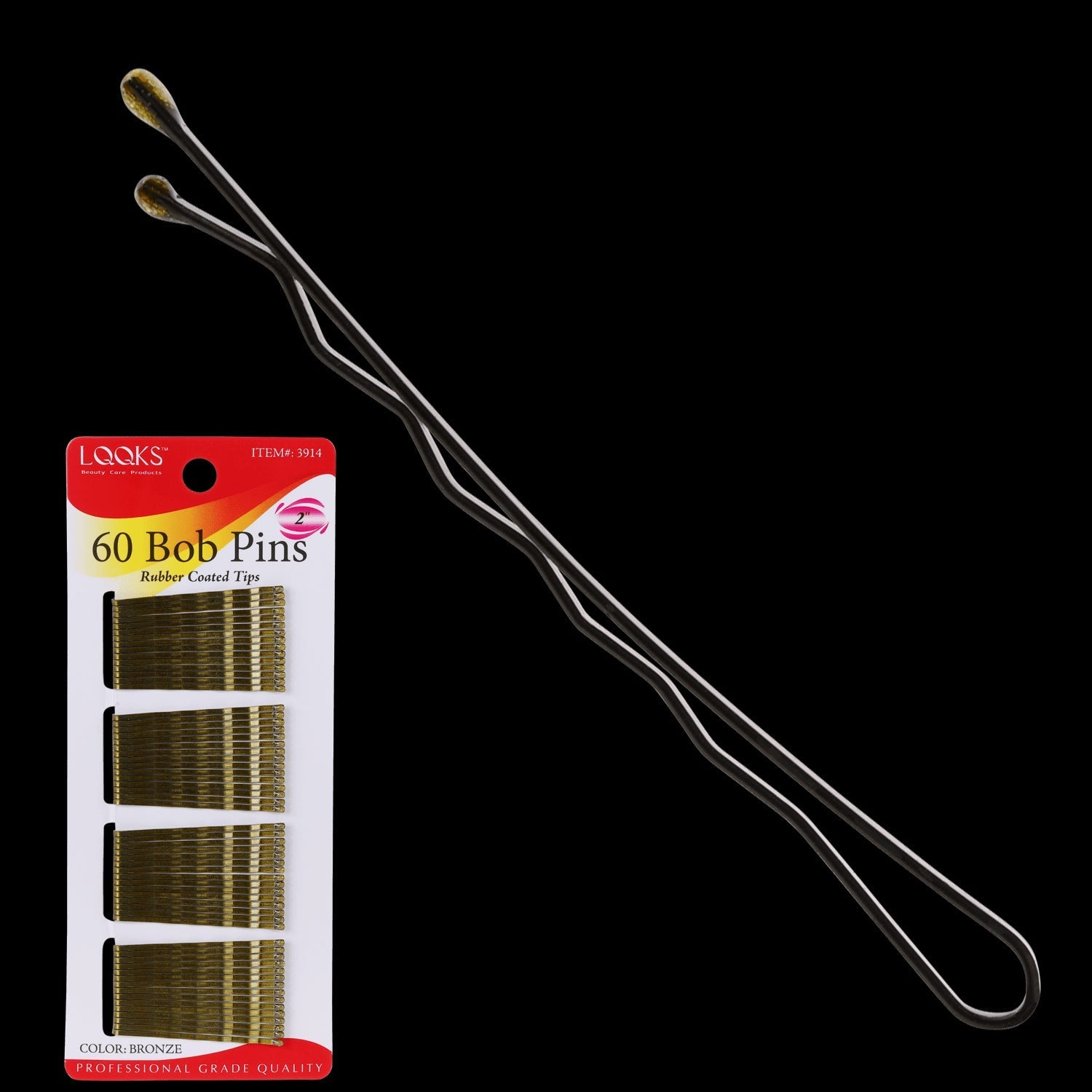 LQQKS 2" Bobby Pin, Bronze