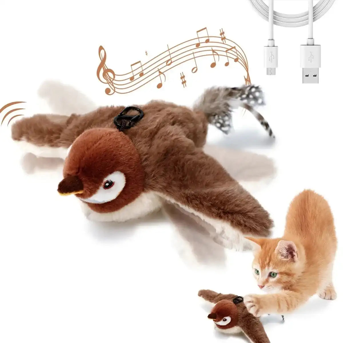Flapping Bird Cat Toy – Interactive Catnip Plush