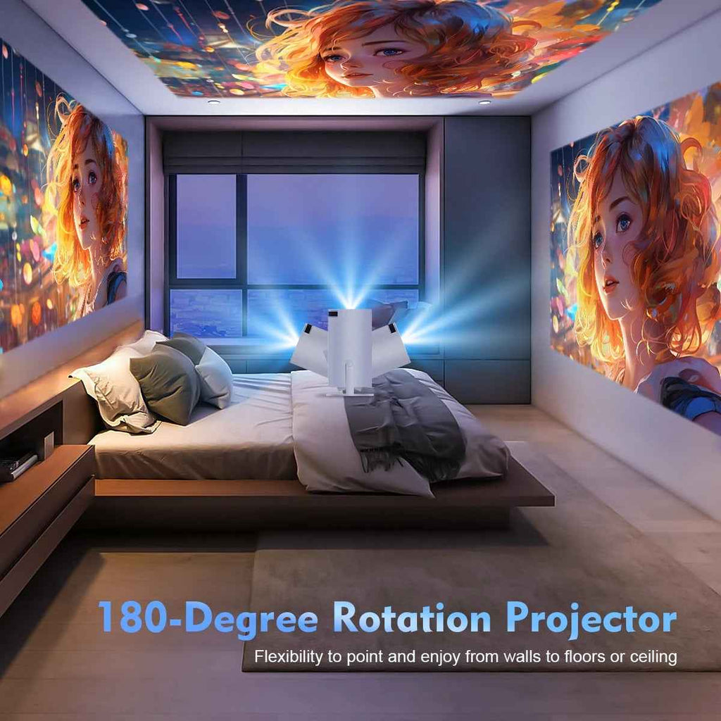 HY300 Pro 4K Projector-Android 11 Dual Wifi6 260ANSI, 1080P 1280*720P Home Cinema Projetor