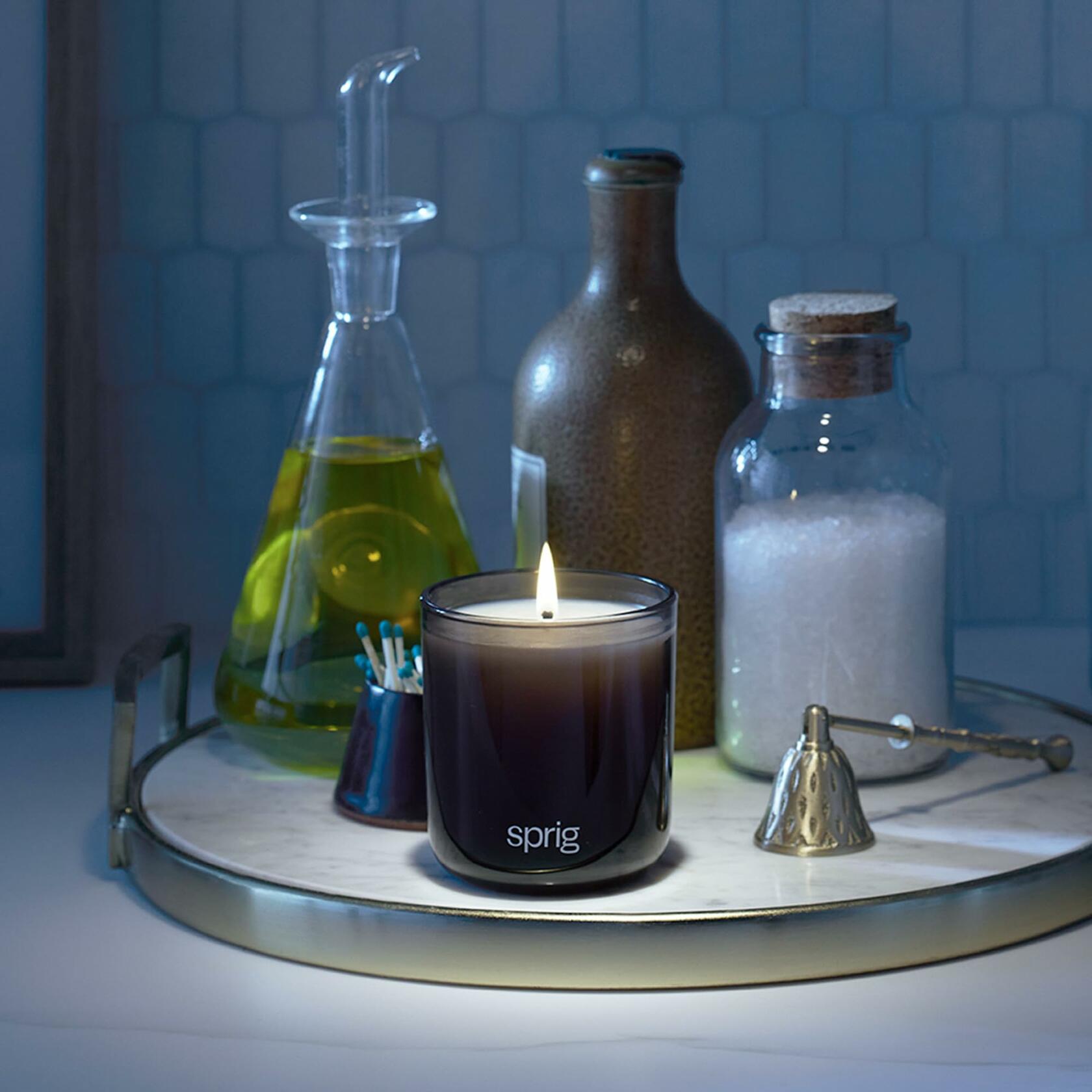 Sprig by Kohler Breathe Aromatherapy Candle with Eucalyptus and Mint -8 oz