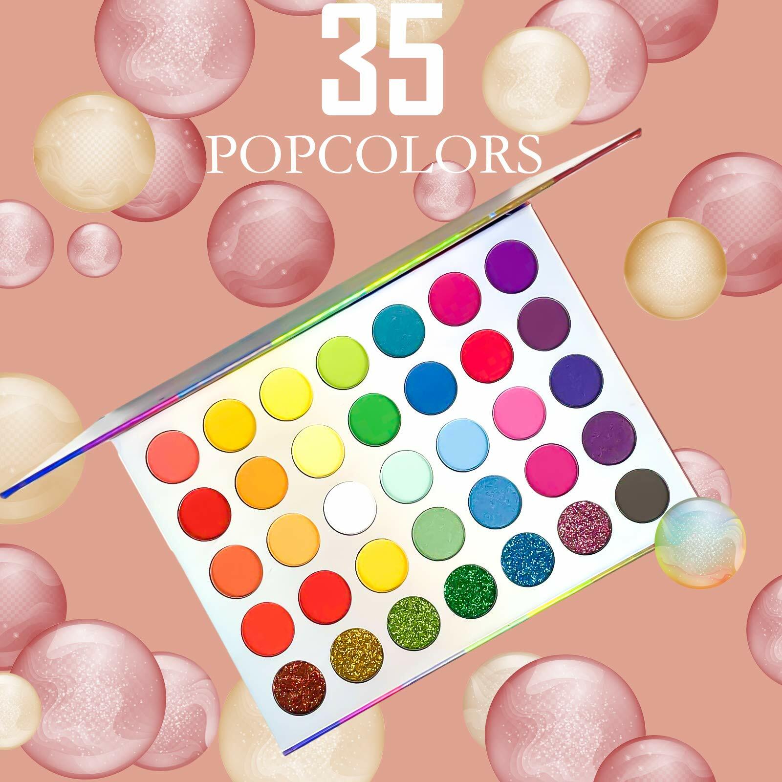 Jutoe 35-Color Eyeshadow Palette – Matte, Shimmer, Waterproof, Long-Lasting