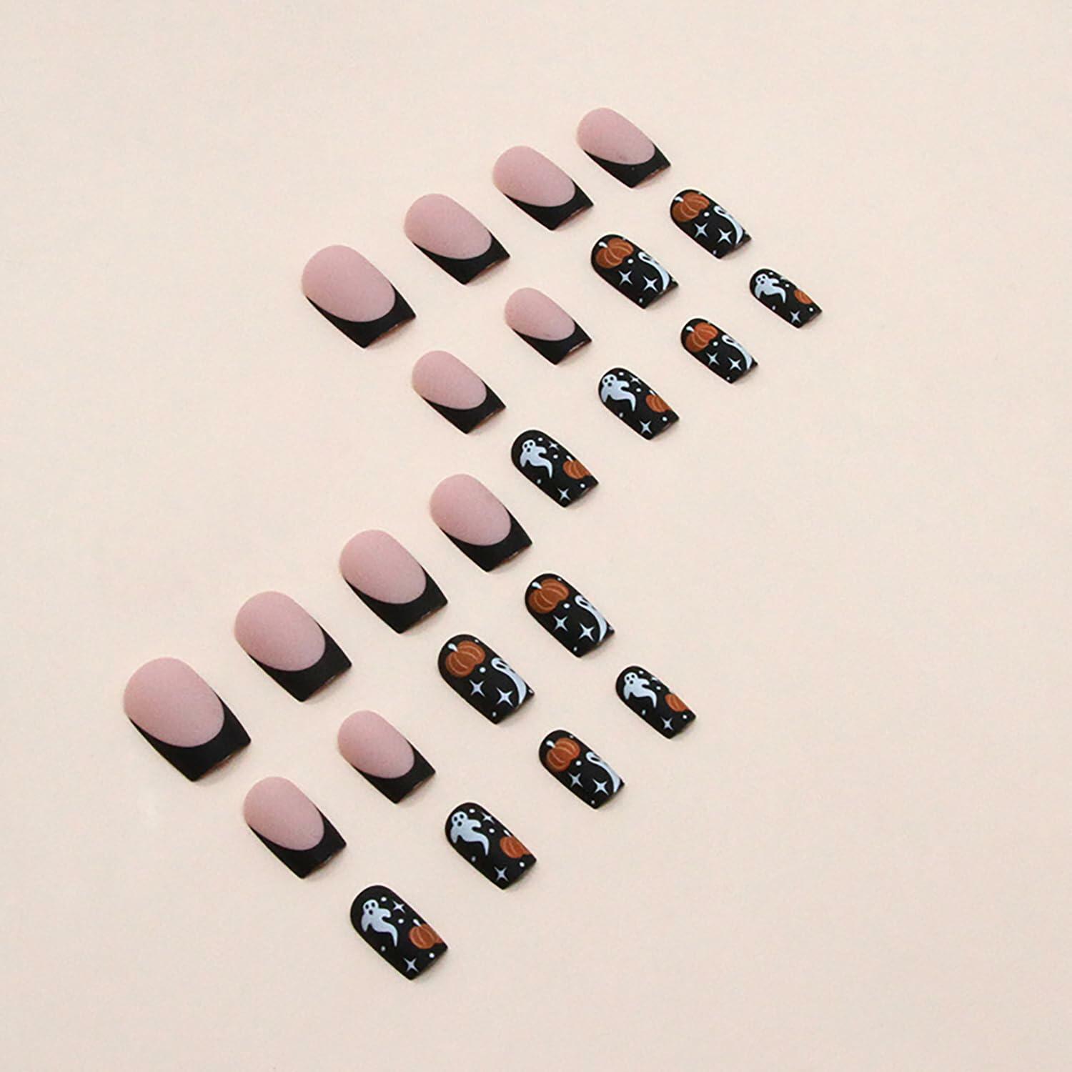 RIICFDD Cat Eyes Press On Nails 30 Pcs Short Square Acrylic Glitter False Nails