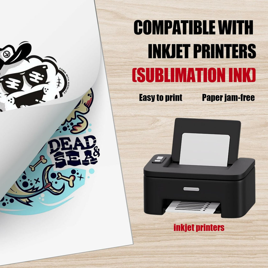 A-SUB Sublimation Paper 8.5x11in 120 Sheets 125gsm Heat Transfer Inkjet