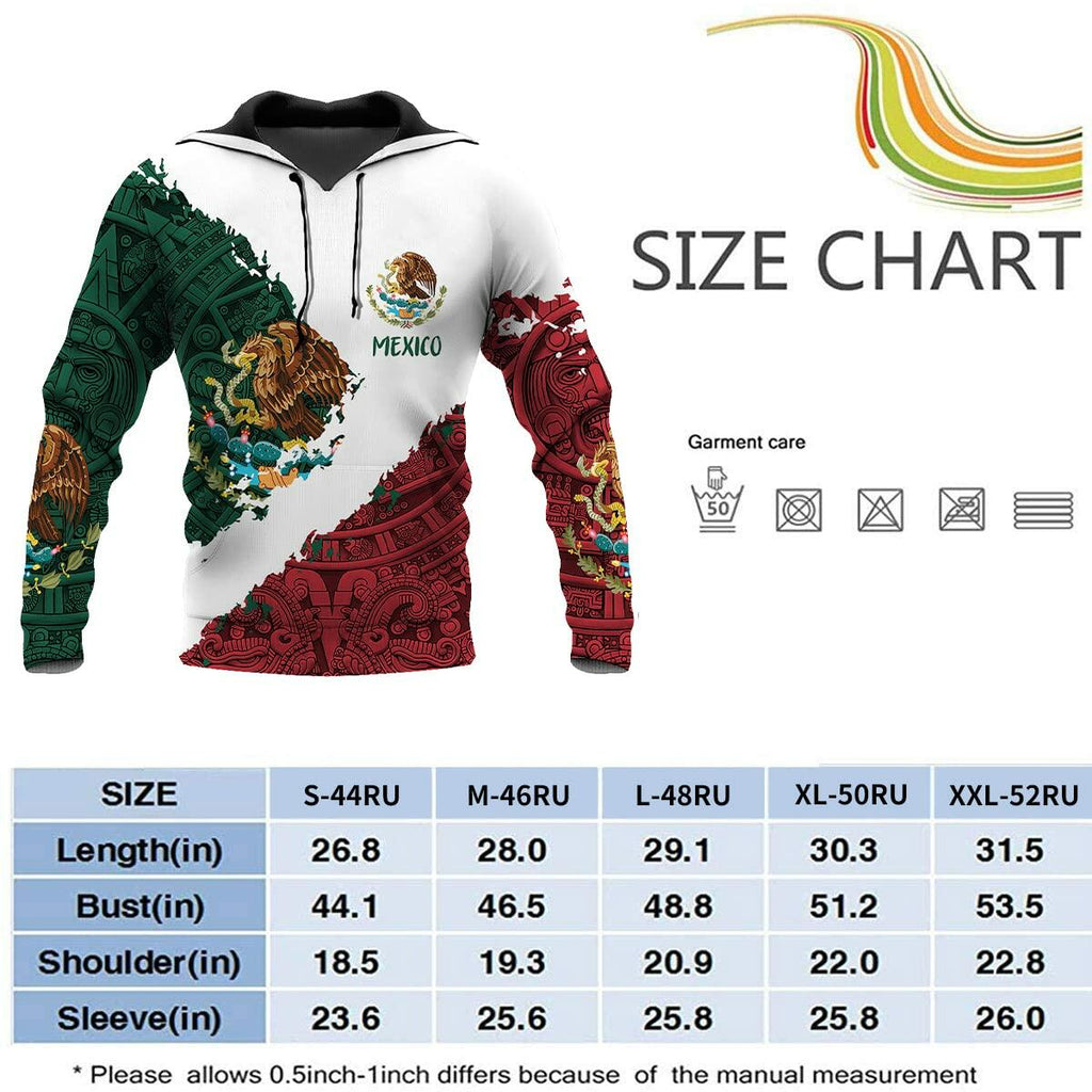FAYBA Mexican Hoodies 3D Print Casual Pullover White 2XL New