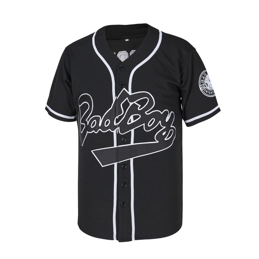 ACAIL Biggie Bad Boy Movie Baseball Jersey Stitched Black Size S