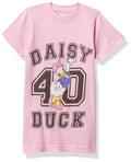 Disney Daisy Duck Girls Light Pink Solid Crew Tee Shirt XL