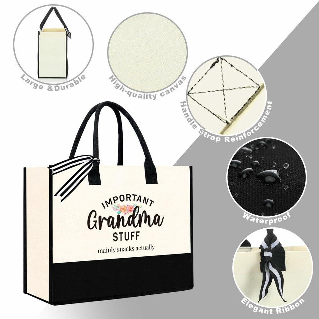 YUANHAO Grandma Tote Bag Large Beach Travel Gift Mothers Day Nana Gift