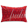 Freedom Patriotic 4th of July USA Stripes Pillow Cover 20x12