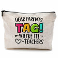 QGFM Teacher Makeup Bag Scratch Resistant Multicolor Cosmetic Travel Gym