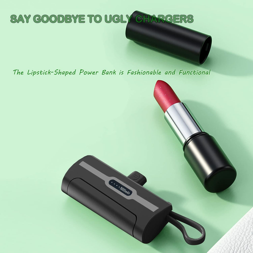 SYSFUN 4800mAh Portable Power Bank USB-C Charger Black