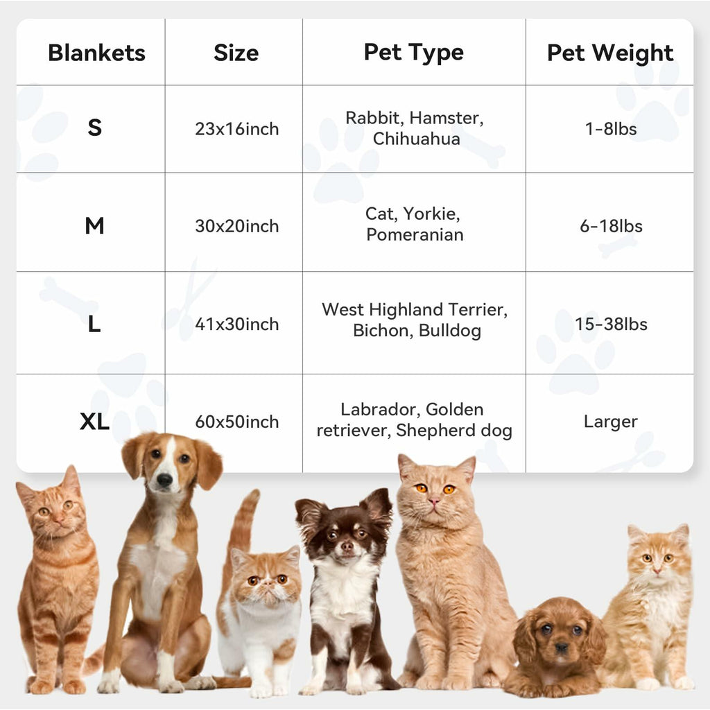 PJYuCien Dog Blanket Fleece Throw Washable 30x20in Small Medium 1 Pack