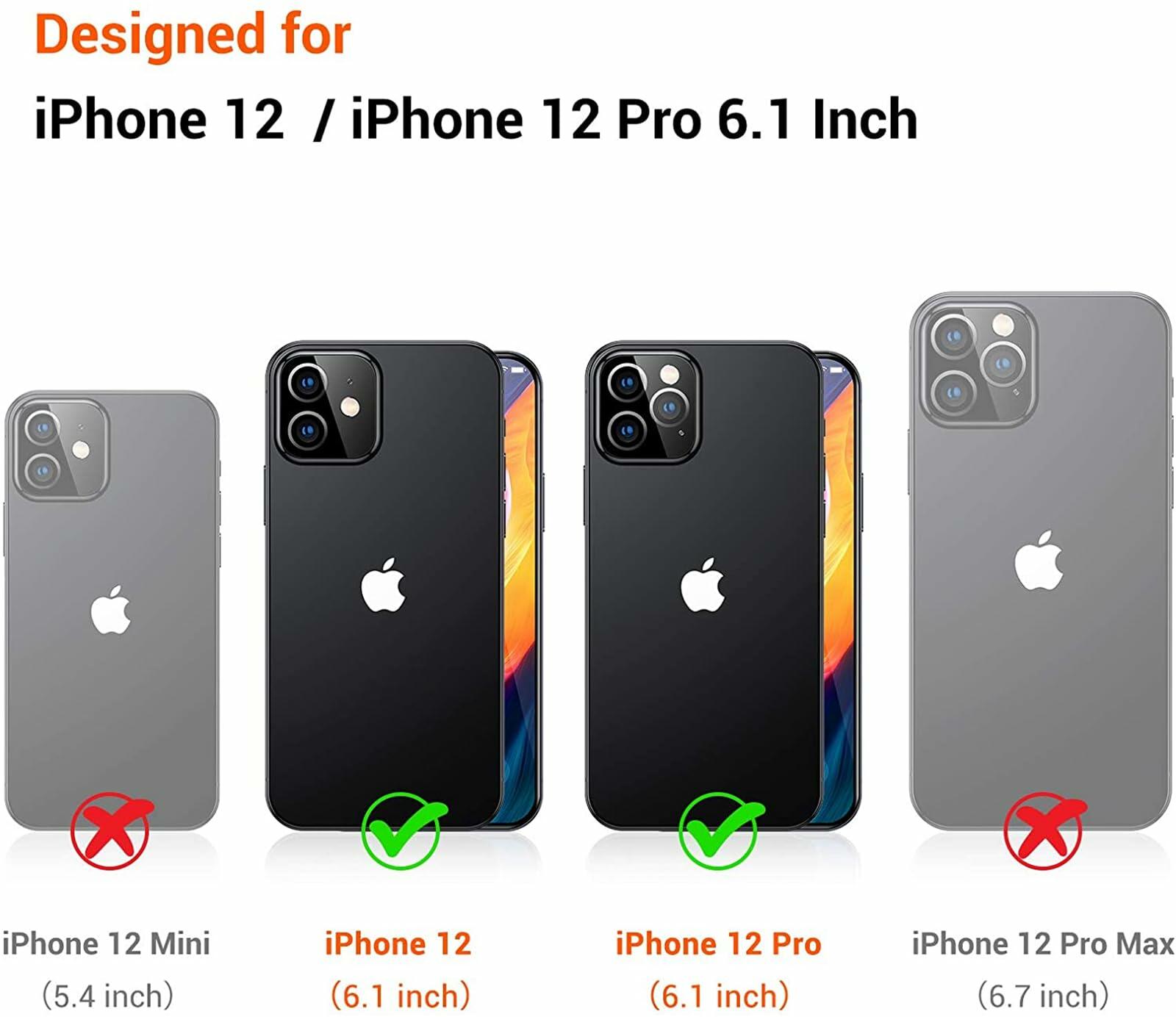 buccilly iPhone 12/12 Pro TPU Shockproof Case Azure Slim Soft Cover