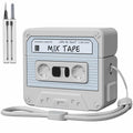 MOFREE AirPods 3 Case Cover Cassette Tape Design Soft Silicone Off-White