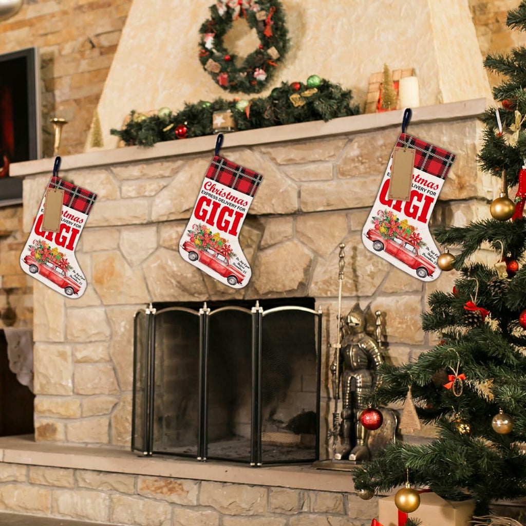 TSUYAWU Gigi Christmas Stocking Holiday Decoration 18x12 Inch