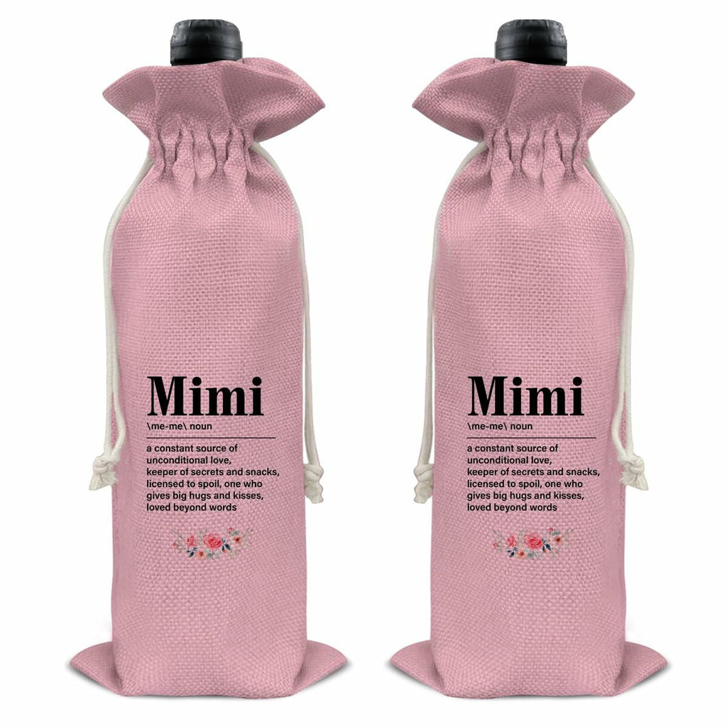 Mimi Wine Gift Bag Grandma Gifts Pink Birthday Mother's Day