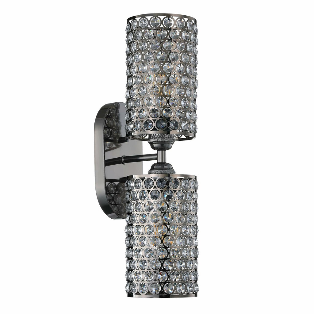 Dolaimy 1 Light Crystal Shade Wall Sconce Black 4.75" 2 Pack