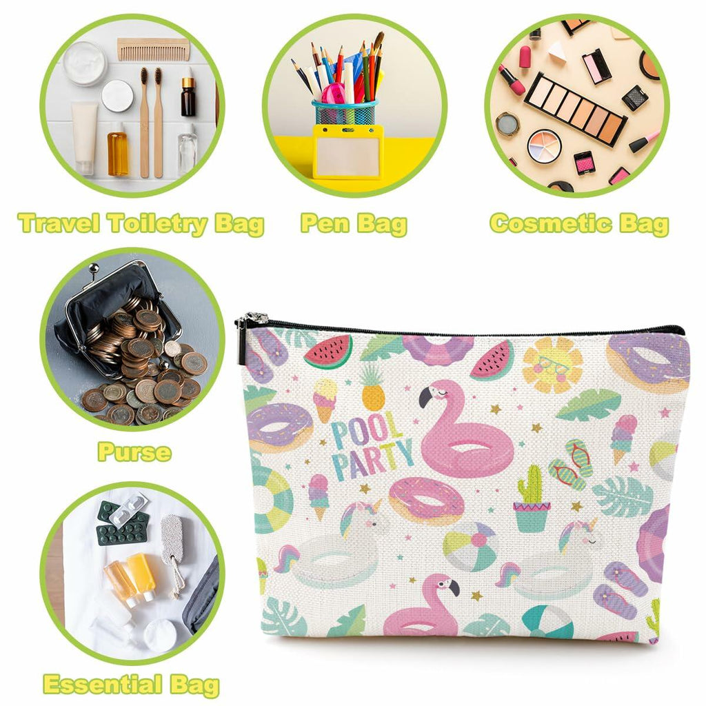 EIXU Flamingo Makeup Bag Cute Pink Summer Vacation Party Favors Gifts