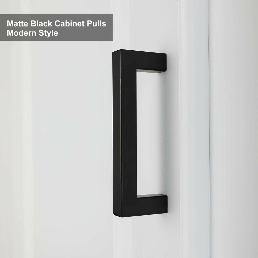 goldenwarm 20 Pack 5in Brushed Nickel Modern Square Cabinet Pulls