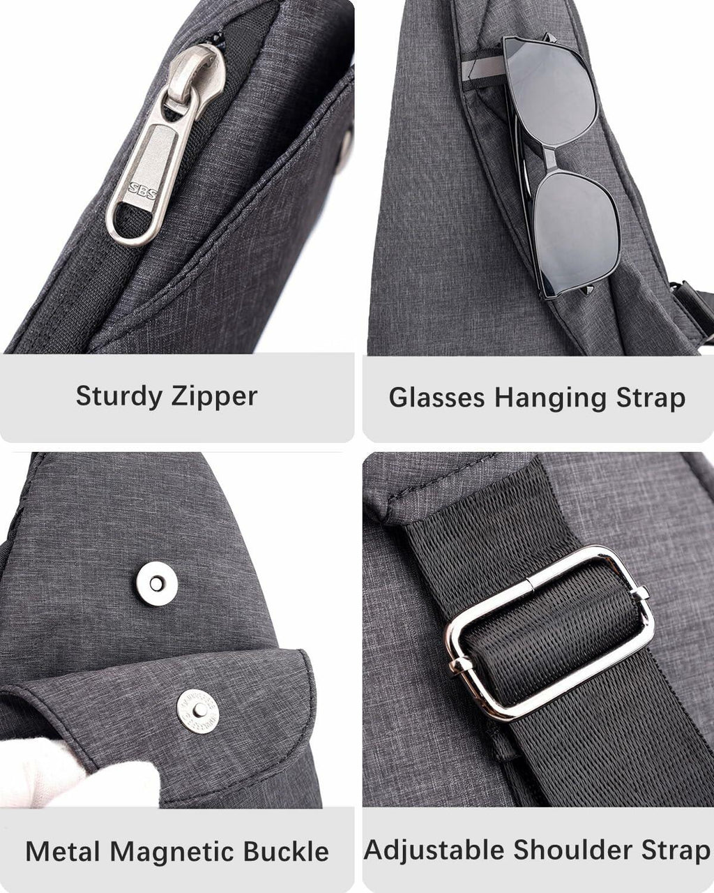 Sling Bag Anti Theft Crossbody Lightweight Travel Shoulder Daypack