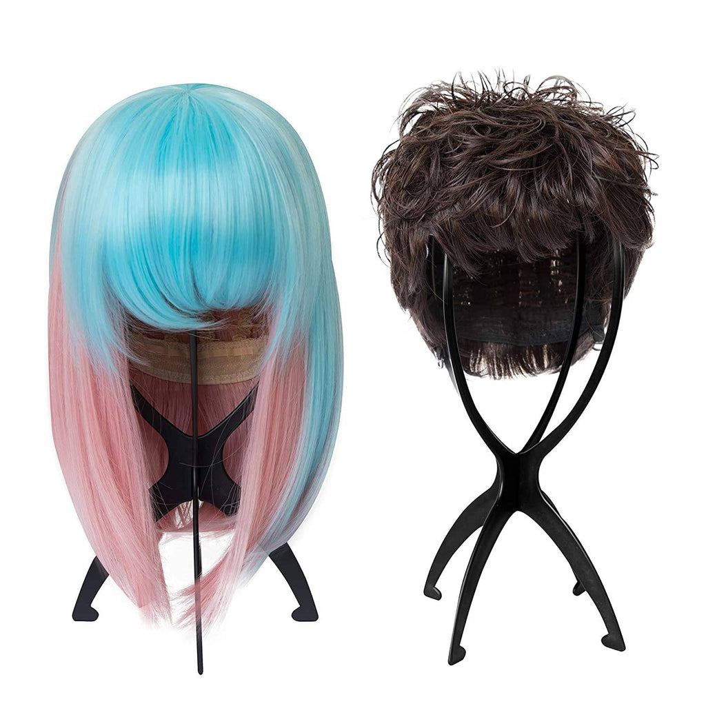 Unique Plastic Wig Stand Black
