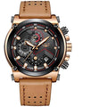 Men's Waterproof Modern Watch With Leather Belts, Stainless Steel Case Excellent Look Perfect Gift