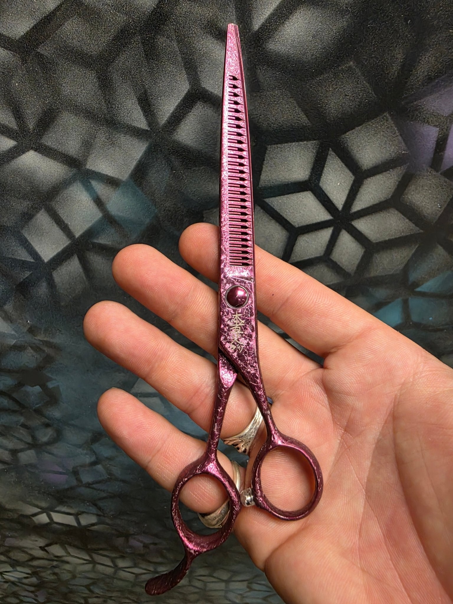 Reiki Shears - Pink Unicorn Reverse Chunker