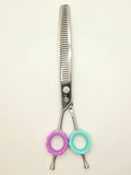 Reiki Shears - Southpaw Curved Blender - Cat The Dog Groomer Signature Collection