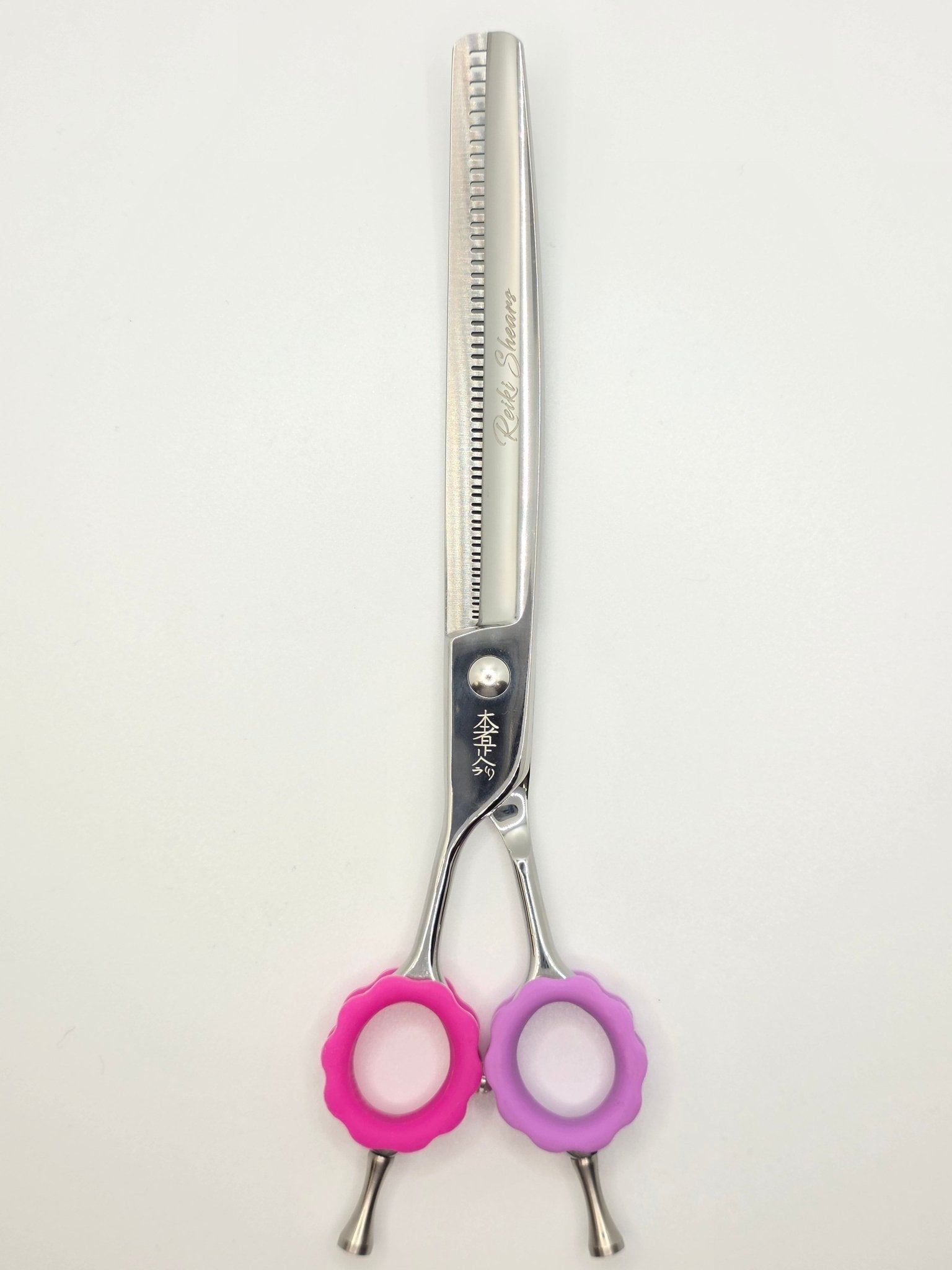 Reiki Shears - Left-Handed Curved Chunker - Southpaw Signature by Cat The Dog Groomer