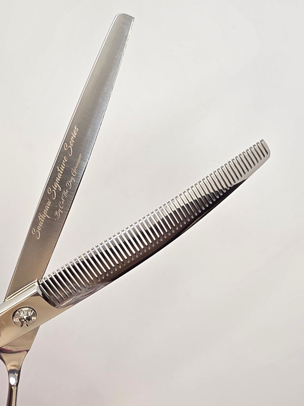 Reiki Shears - Left-Handed Curved Thinner - Southpaw Signature by Cat The Dog Groomer