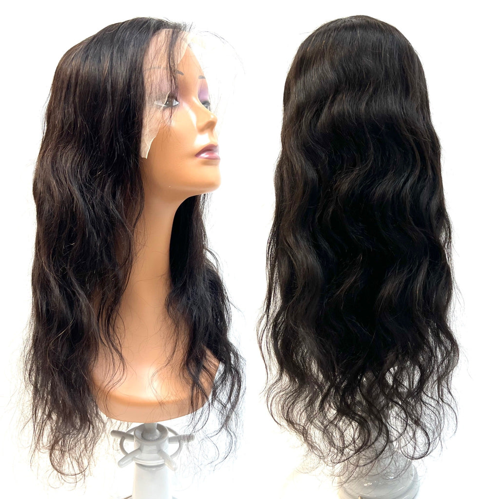 Rio Body Wave Human Hair Lace Front Wig Natural Black - Choose Size