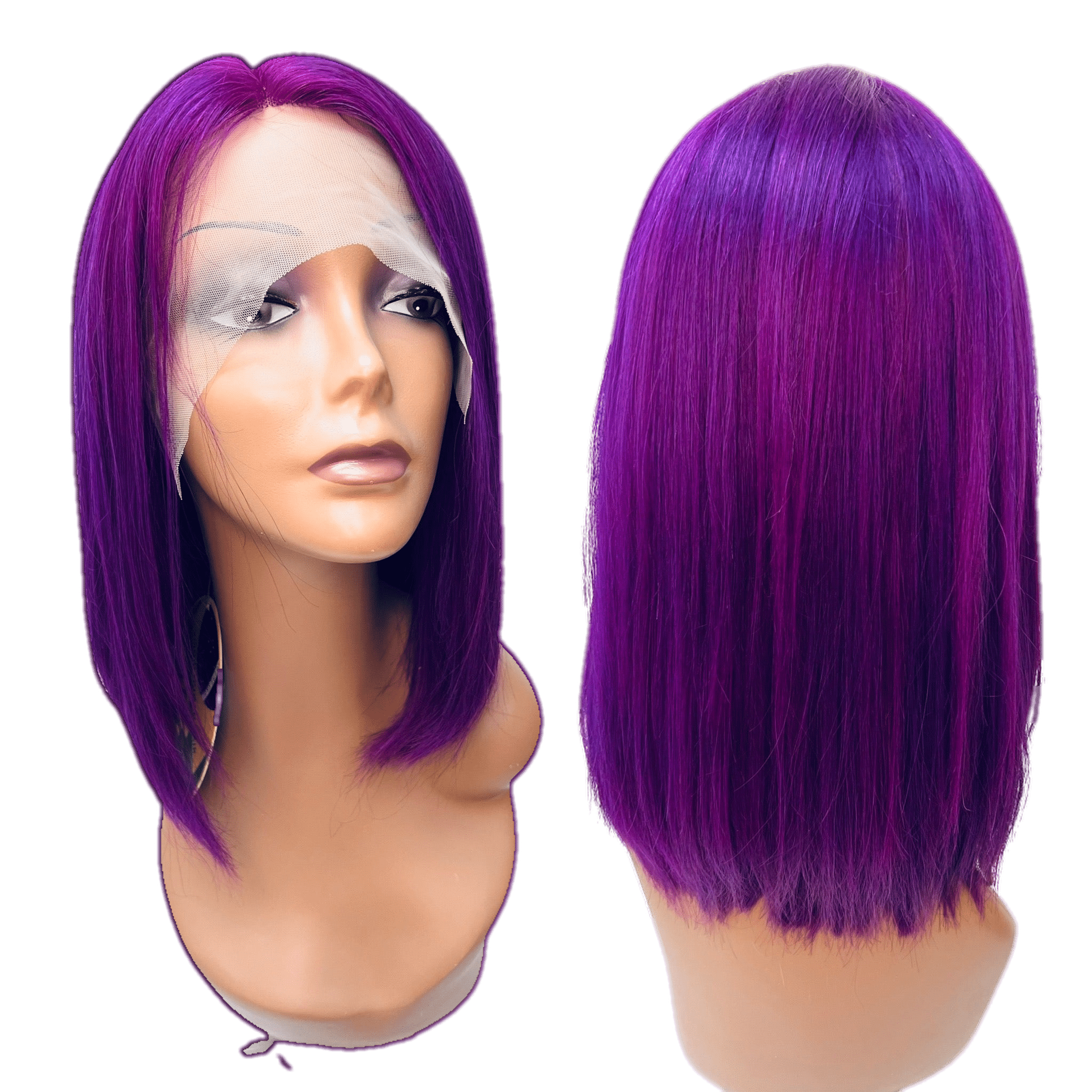 Rio Lace Front U-Part Human Hair Bob Wig, Straight - Choose Size