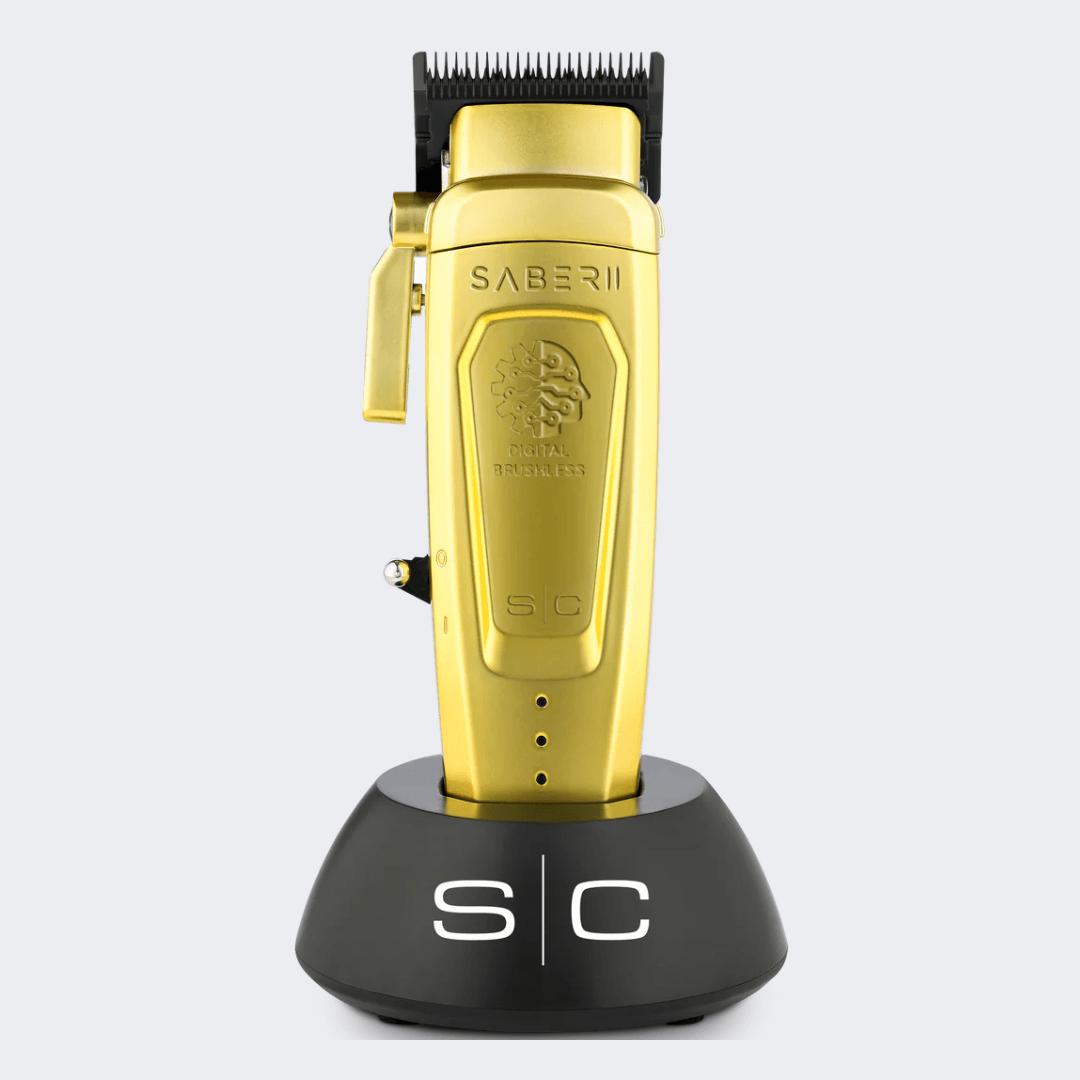 StyleCraft Saber II Clipper Gold + Saber Professional Trimmer Black Combo