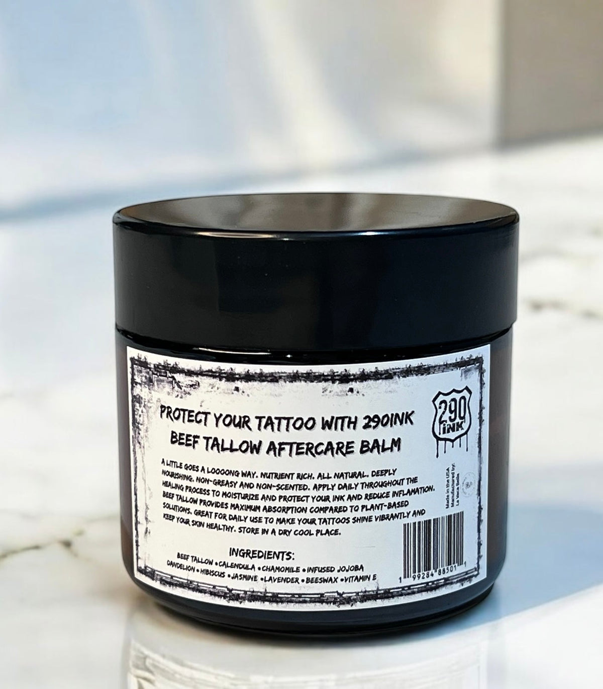 Tattoo Balm, Natural Beef Tallow Formula (2oz)