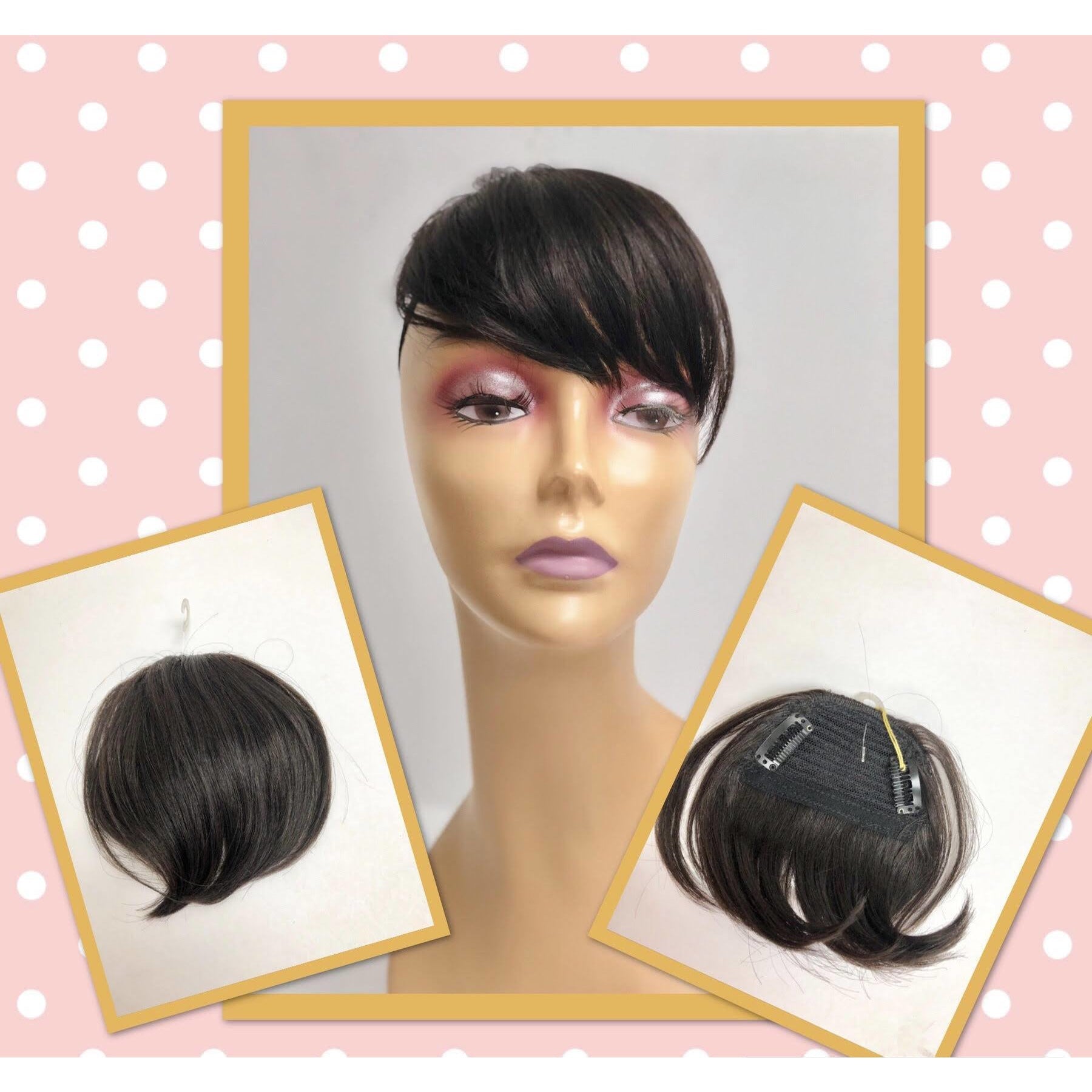 Unique 100% Human Hair Bang Hairpiece