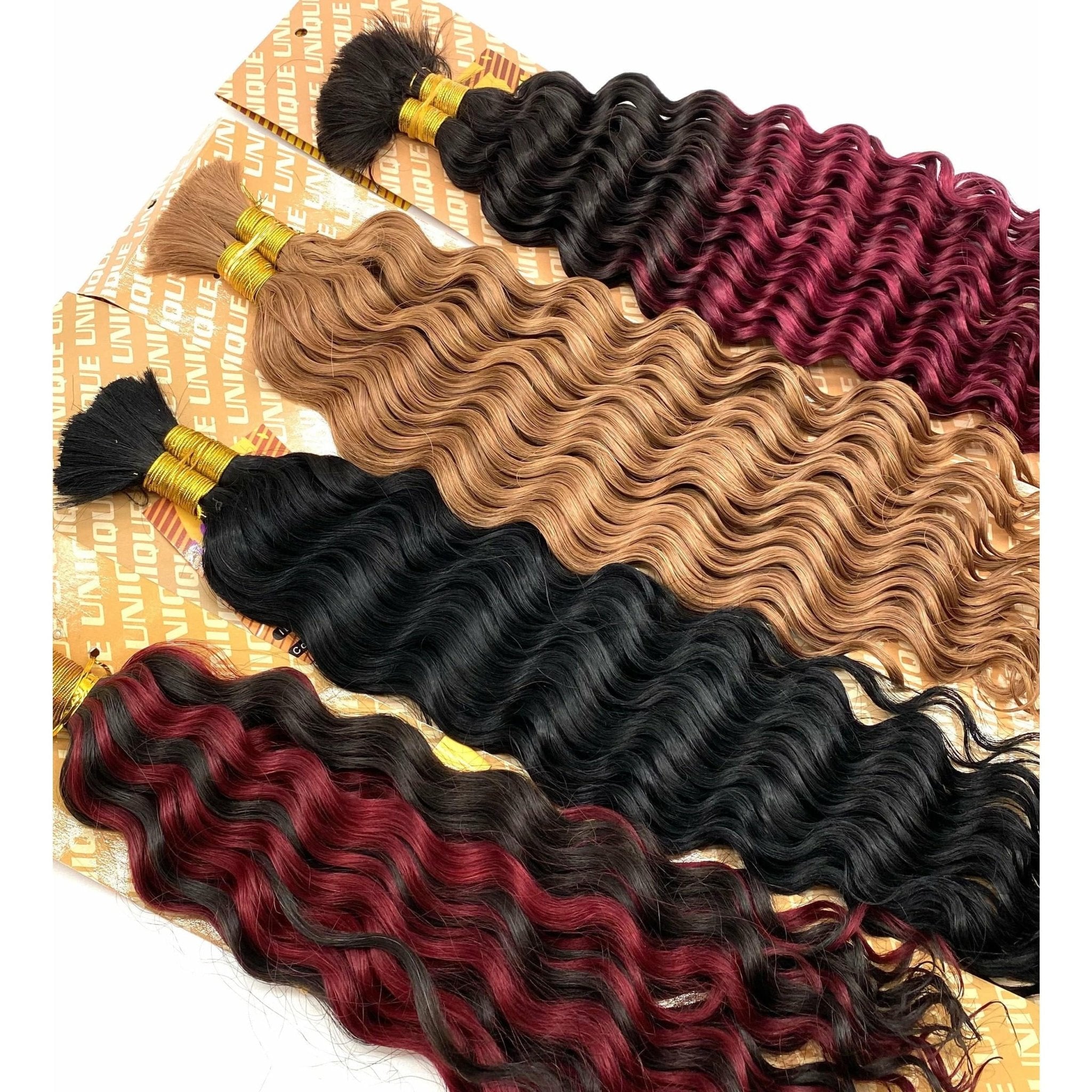 Unique's Human Hair New Deep Bulk 18" - Choose Size