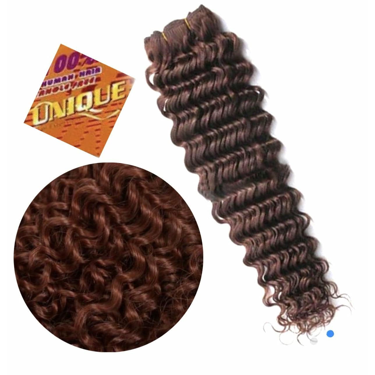 Unique's Human Hair New Deep Wave 24" Wavy Hairpiece, New With Tags