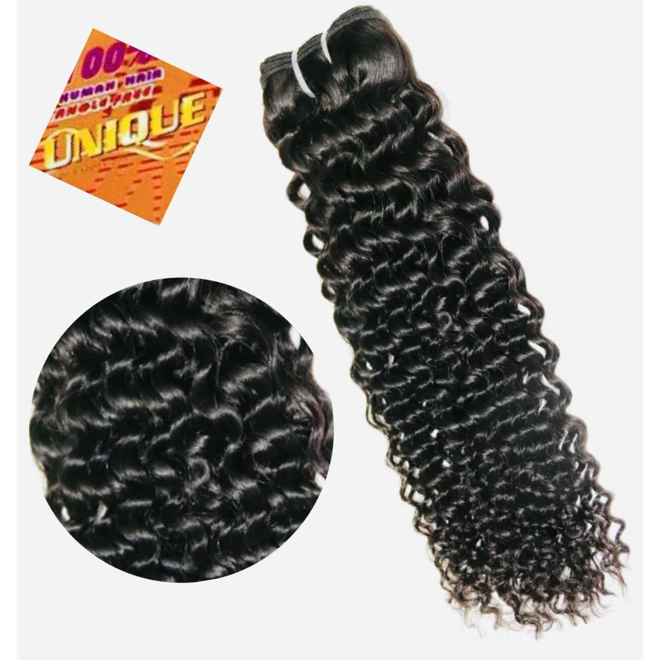 Unique's Human Hair New Deep Wave 24" Wavy Hairpiece, New With Tags