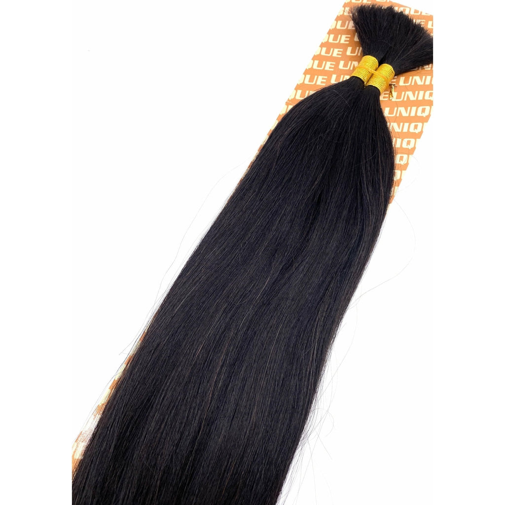 Unique's Yaki Bulk 20" 100% Human Hair Extensions - Choose Size