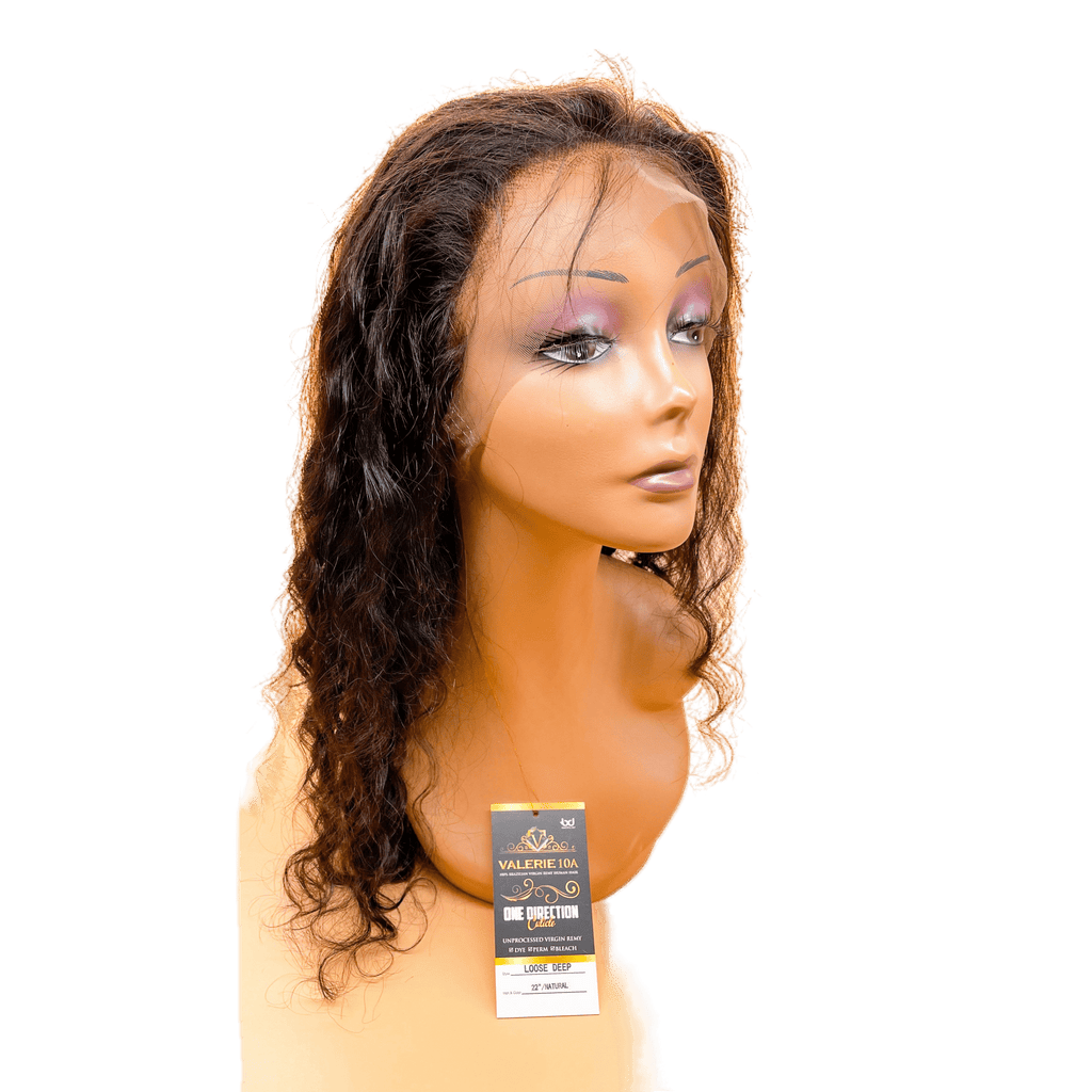 VIP Valerie 10A 360 Lace Wig One Direction Cuticle Loose Deep Natural Black