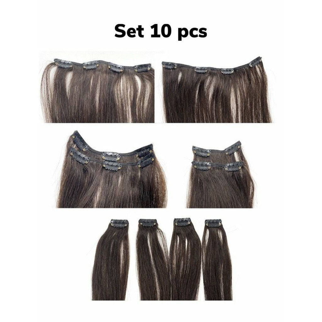 VIP Clip Extensions / Silky Straight 18" - ClipeX System