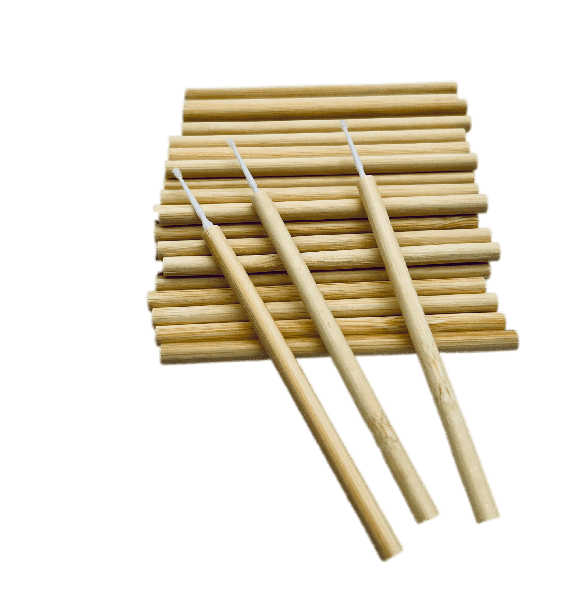 VIP Eyelash Micro Brushes with Bamboo Handle, 50 pcs/Bag