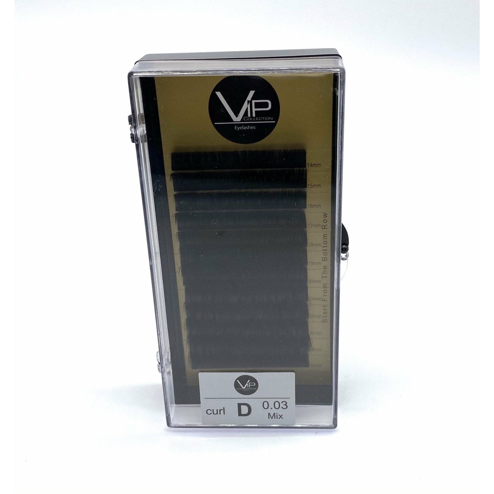 VIP Faux Mink Eyelash Extensions 12 Lines D Curl Mix 0.03 mm - Choose Size