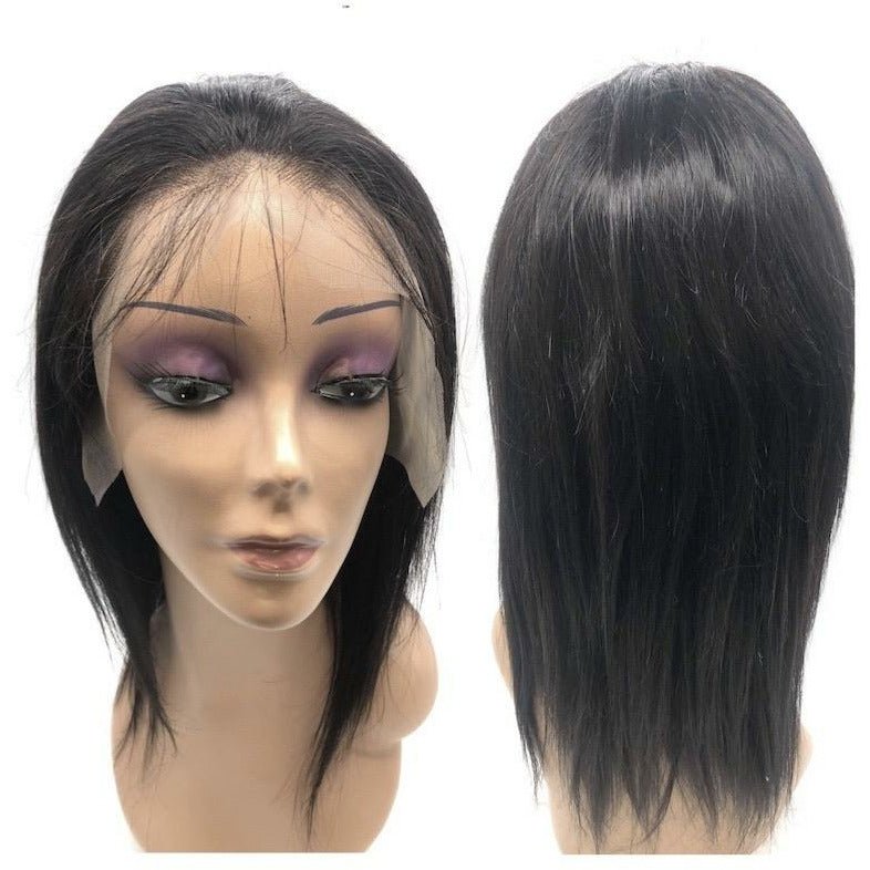 VIP Lace Front Wig, 100% Human Hair, Natural Black, 180 Density, Straight
