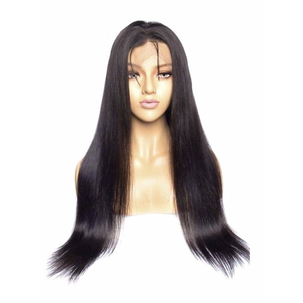 VIP Lace Front Wig, 100% Human Hair, Natural Black, 180 Density, Straight