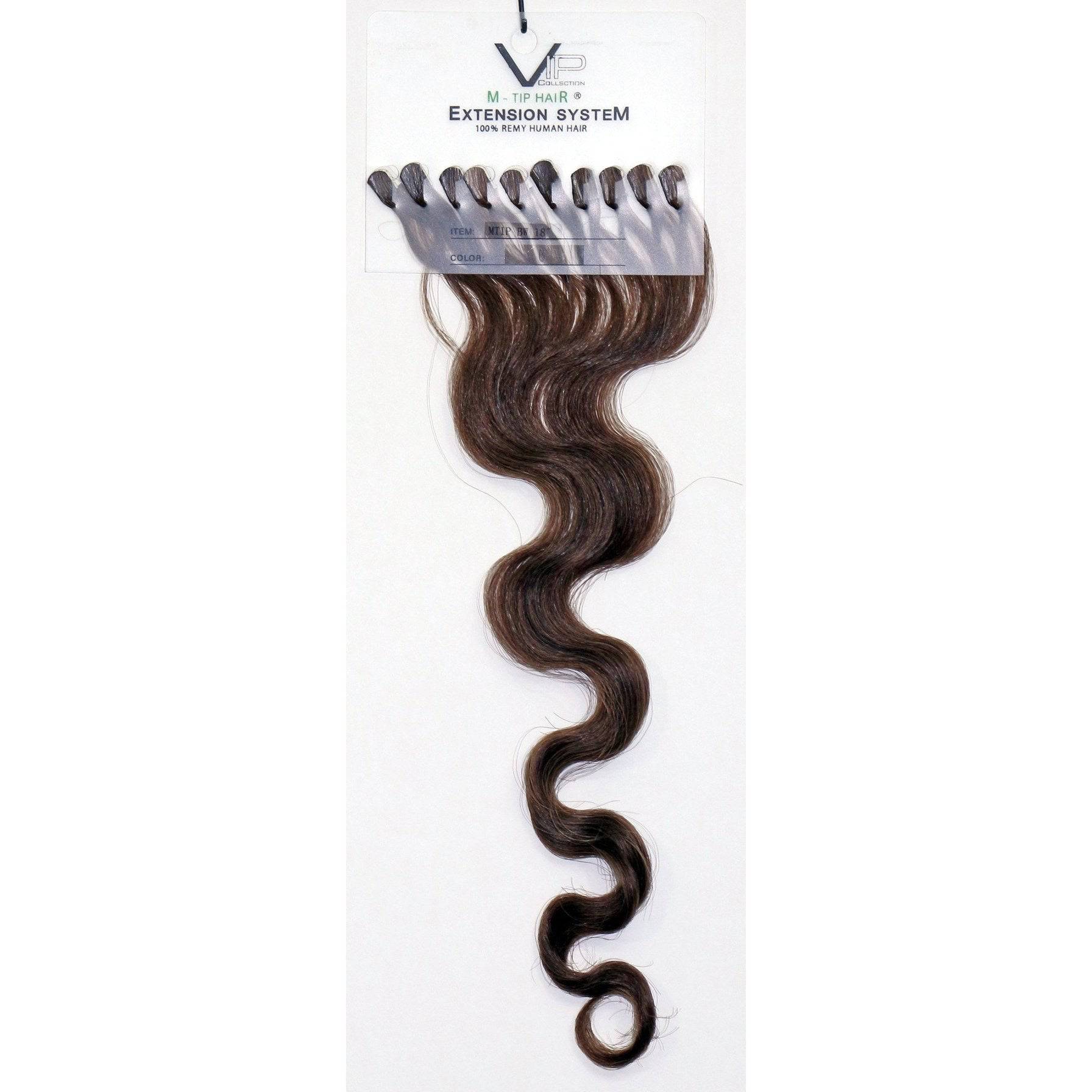 VIP M-Tip System Tape Hair Extensions 100 Strands Wavy 18"