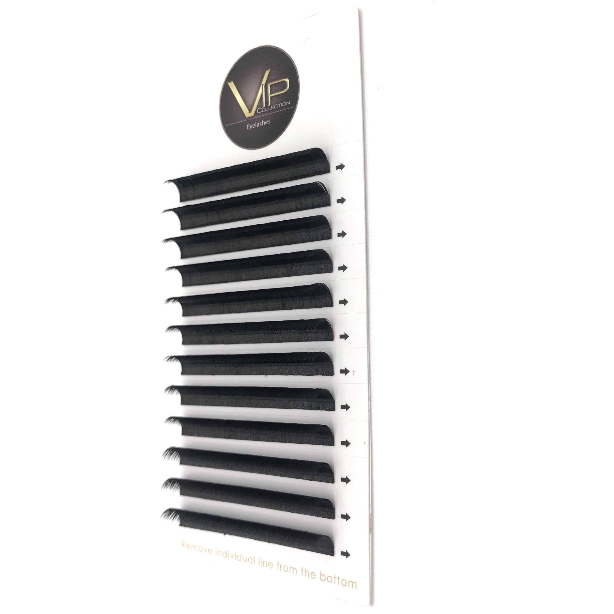 VIP Quick Fan Eyelash Extensions 12 Lines 0.07 D Curl - Pick Size