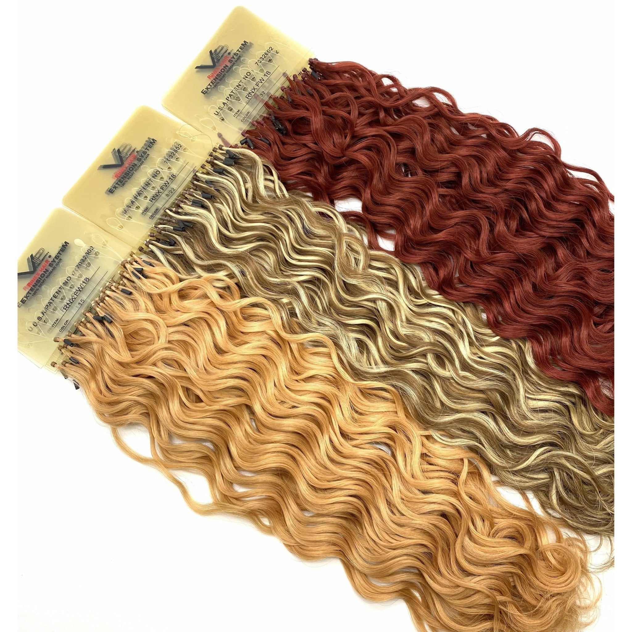 VIP Extensions RineX System Curly 18" Hair Extensions NWT
