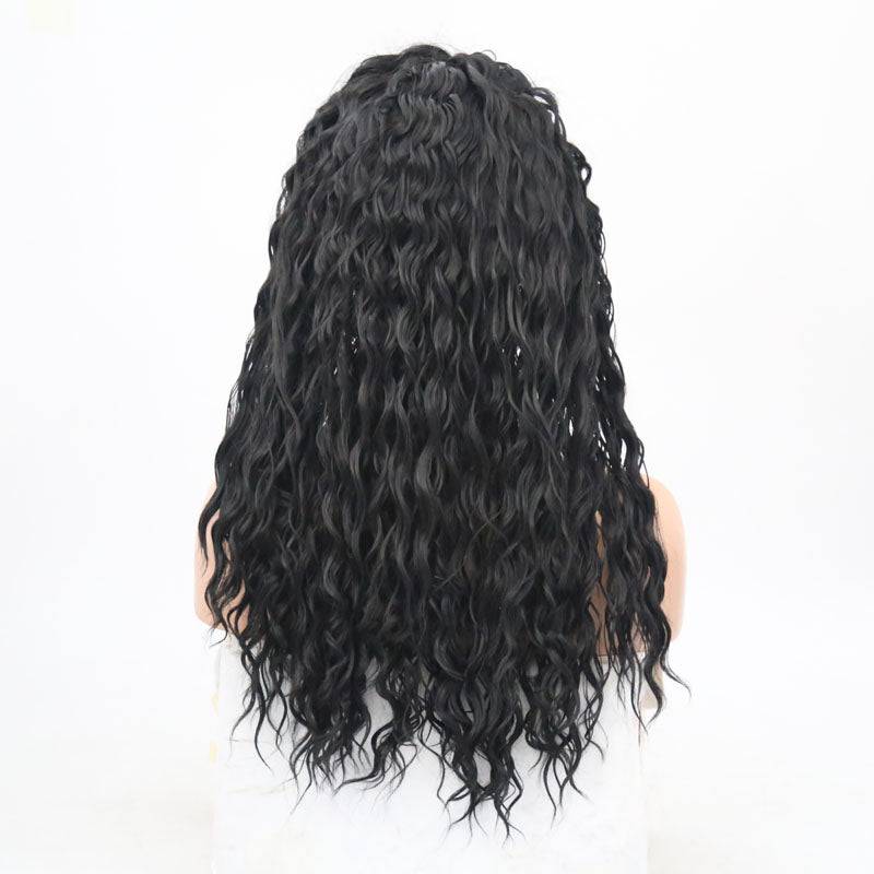 VIP Extensions Off Black Water Wave Synthetic Lace Front Wig, 24", Color 1B (45)
